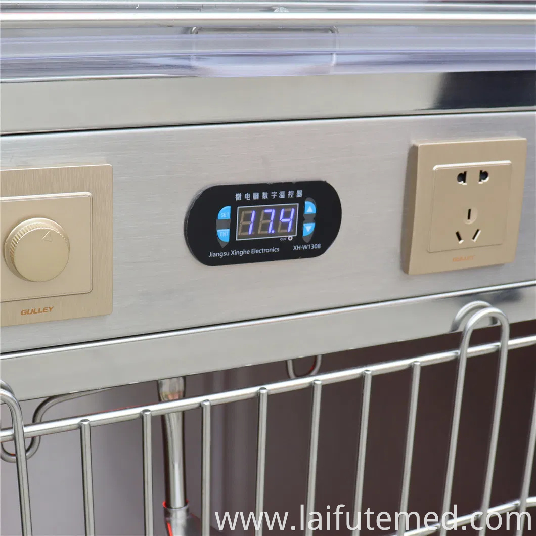 Highest Quality Stainless Steel Veterinary Cages Vet Oxygen Animal ICU Cage